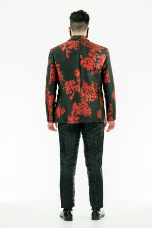 TRISTAN - Printed Jacquard Tailored Jacket - Oscar Mendoza