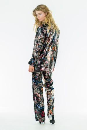 MATRIX - Sequins Printed Women tailored Suit - Oscar Mendoza