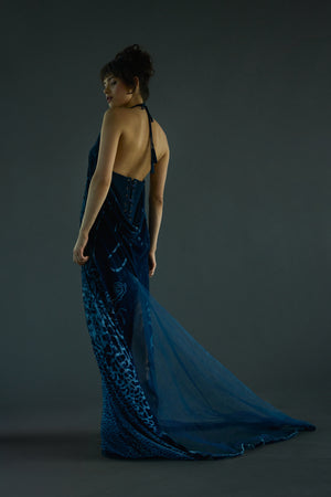 SS25 - VELVET DEVORÉ INTRICATE FARY TALE DESIGN - Oscar Mendoza