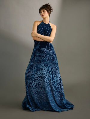 SS25 - VELVET DEVORÉ INTRICATE FARY TALE DESIGN - Oscar Mendoza