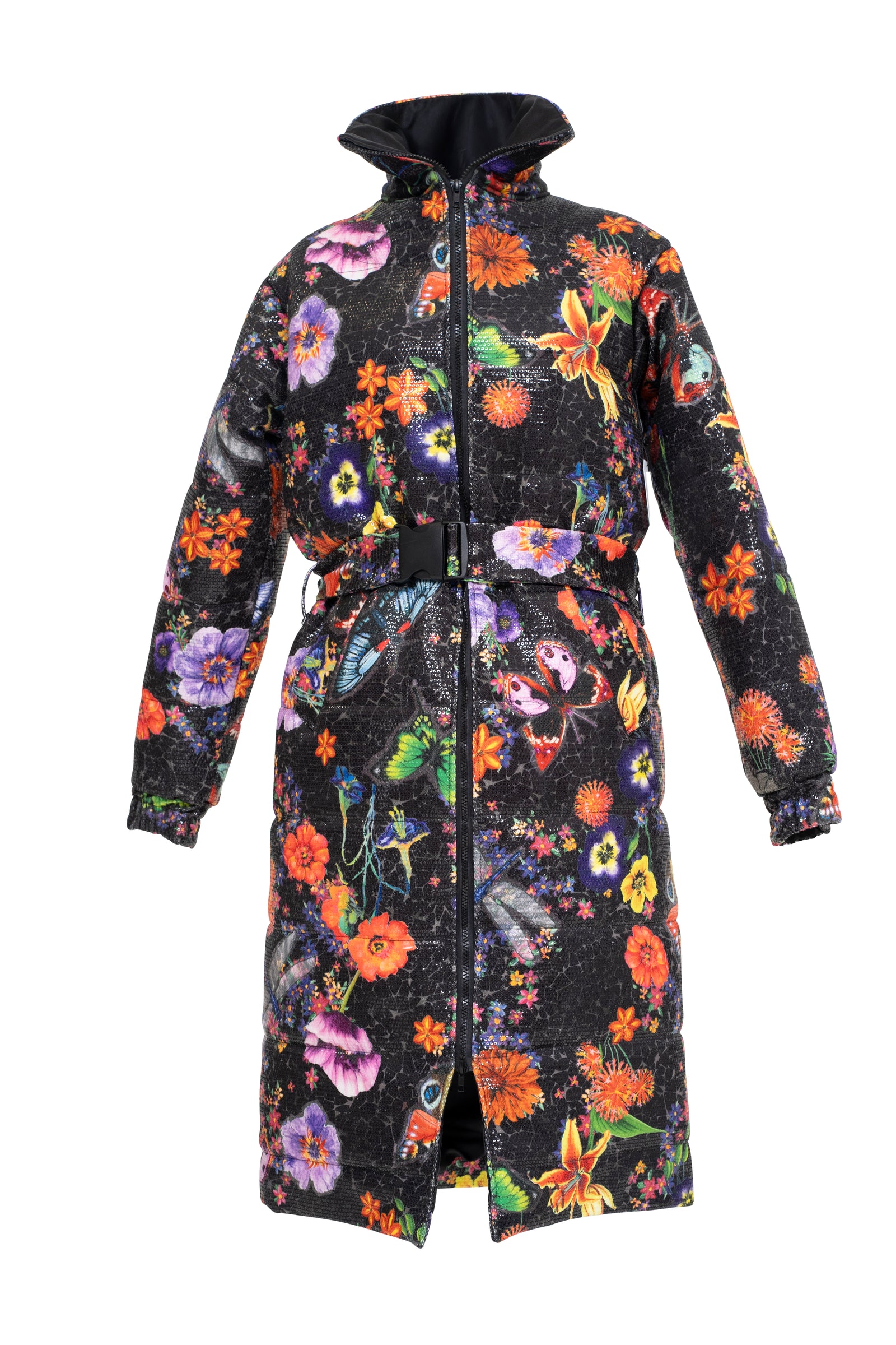 SS25 - LONG PUFFER PRINTED SEQUINS - BELT - Oscar Mendoza