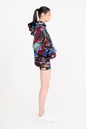 Abstract Butterfly Print Hoodie Mirror Effect - Oscar Mendoza