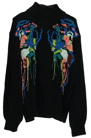 EZOTERIA - CHIMERA SWEATER - Handcrafted Merinos Sweater with Alebrije Mirror Effect Handmade Embroidery - Oscar Mendoza