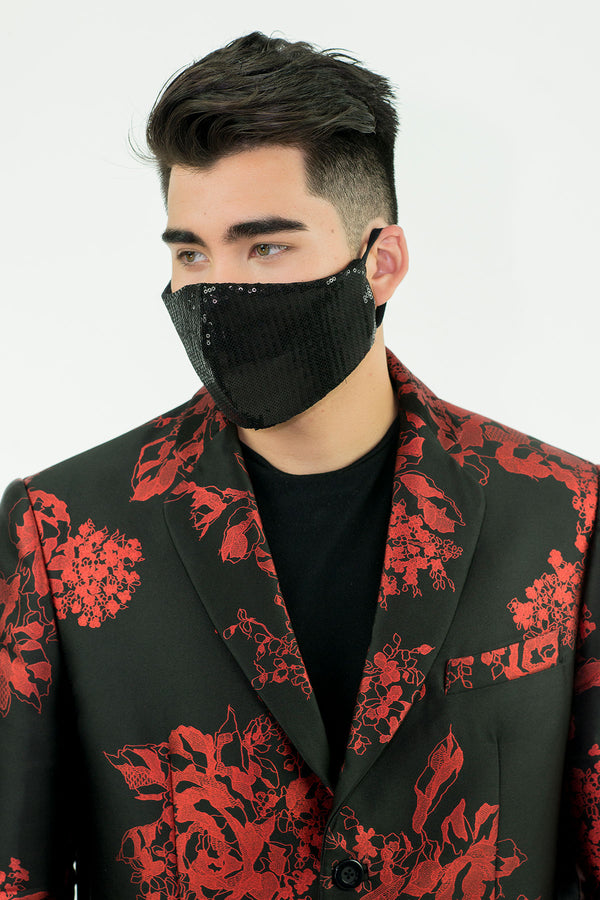 Black Sequins Mask - Oscar Mendoza